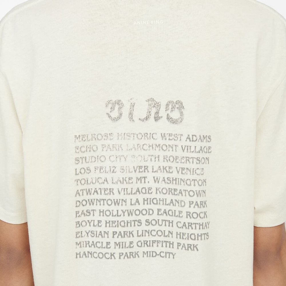 Anine Bing LILI TEE CREAM - Picture 7 of 7